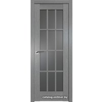 Межкомнатная дверь ProfilDoors 102XN L 50x200 (грувд серый, стекло графит)