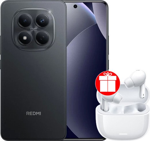 Xiaomi Redmi Note 15 Pro 12GB/256GB wersja międzynarodowa (czarny) + słuchawki Xiaomi Redmi Buds 6 Lite (biały) w promocji
