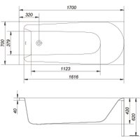 Ванна Cersanit Flavia 170x70
