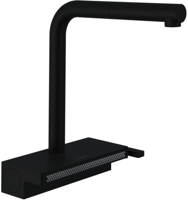 

Смеситель Hansgrohe Aquno Select M81 73830670 (матовый черный)