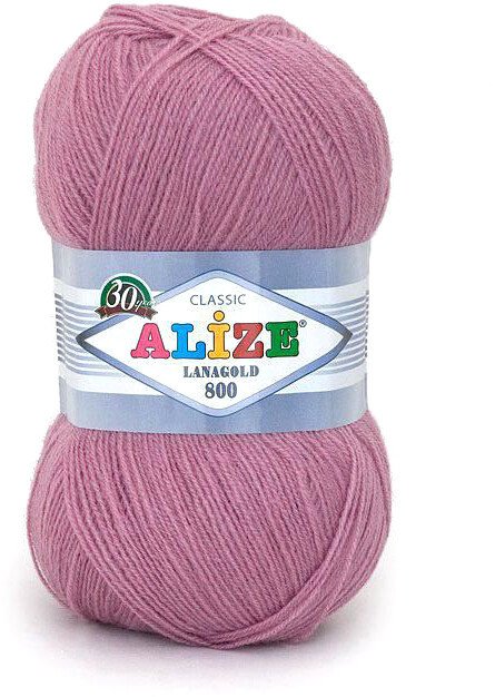 

Пряжа для вязания Alize Lanagold 28 (800 м, сухая роза)