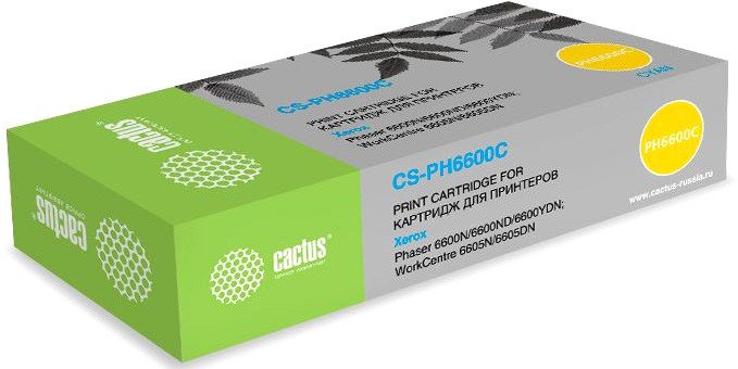 

Картридж CACTUS CS-PH6600C (аналог Xerox 106R02233)