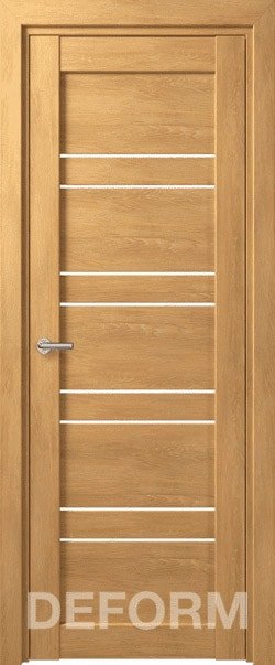 

Межкомнатная дверь Юркас Deform D15 ДО 80x200 (дуб шале натуральный/lacobel белый лак)