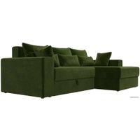 Угловой диван Mebelico Майами 15 114901 (правый, микровельвет, зеленый)