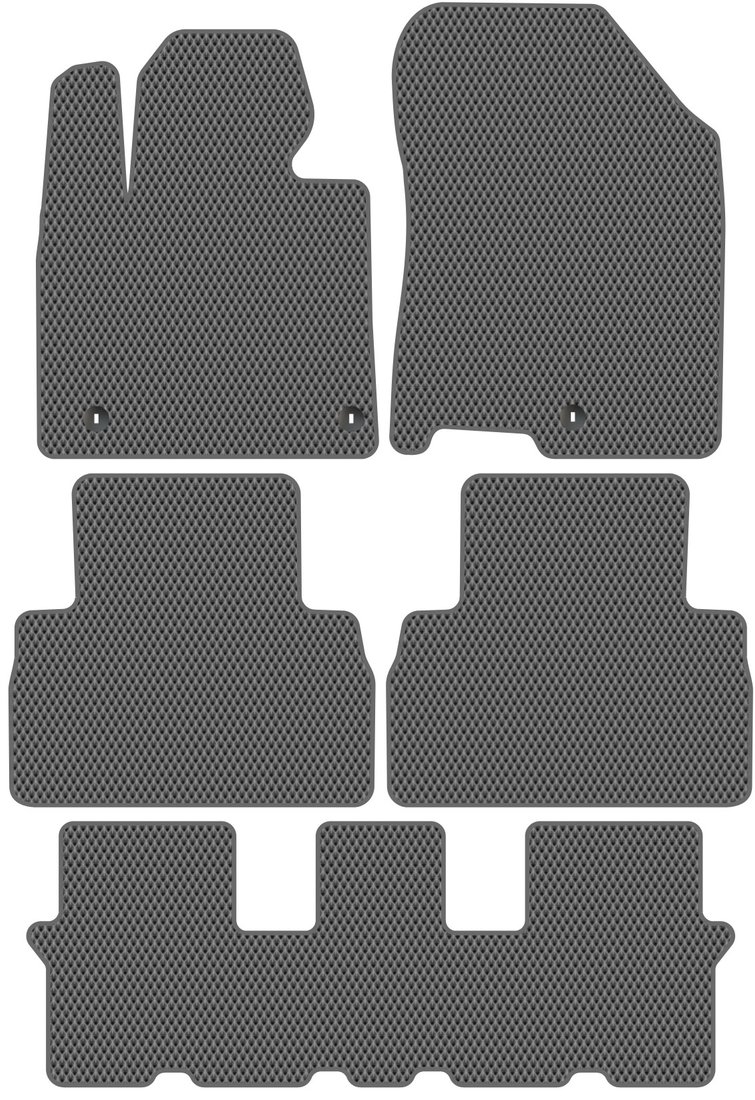 

Комплект ковриков для авто Alicosta Hyundai Santa Fe IV (suv 7 мест / TM) +3 ряд 2018 - 2021 (серый, ромб)