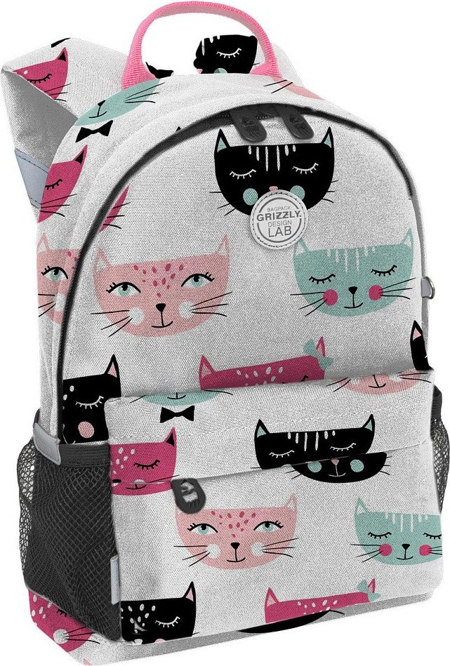 

Детский рюкзак Grizzly Кошечки RK-678-1 (бежевый)
