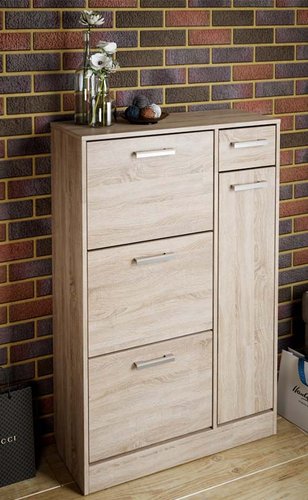 Тумба для обуви Bon Mebel Кельт 80x32x124 (дуб сонома)