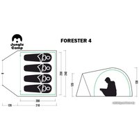Треккинговая палатка Jungle Camp Forester 4 (камуфляж)