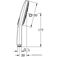 Душевая лейка Grohe Rainshower SmartActive 130 26551LS0