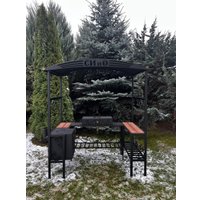 Мангал для дачи Станкоинструмент Царский (кованый с печью и дымоходом)