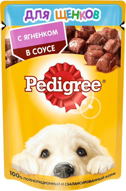 

Пресервы Pedigree для щенков от 1 месяца с ягненком 85 г