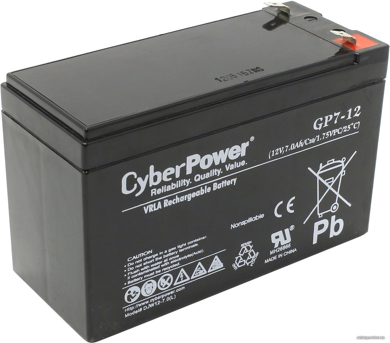 Аккумулятор для ИБП CyberPower DJW12-7.0 (12В/7 А·ч)