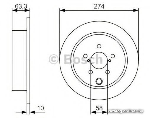 Тормозной диск Bosch 0986479634