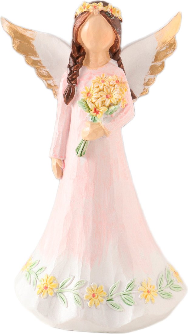 Статуэтка Sima-Land Девушка-ангел в нежно-розовом платье, с букетом 10583312