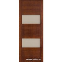 Межкомнатная дверь ПМЦ М77 ДОФ темн. орех 15%