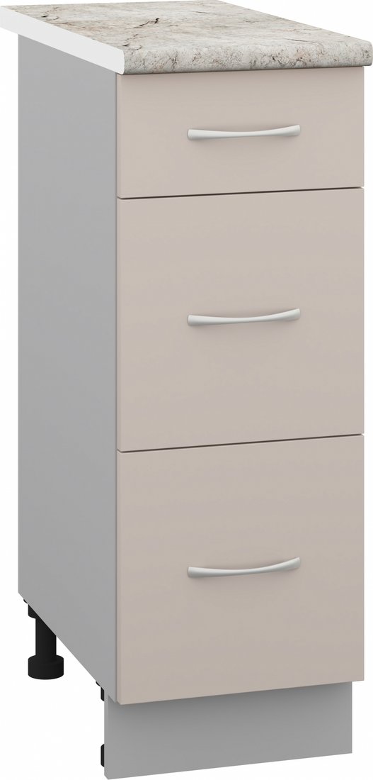 

Шкаф напольный Кортекс-мебель Корнелия Лира НШ30р3ш (капучино/марсель)