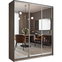 Шкаф-купе Евва АЭП ШК.3 02 203 TS.05 (дуб трюфель/хром)