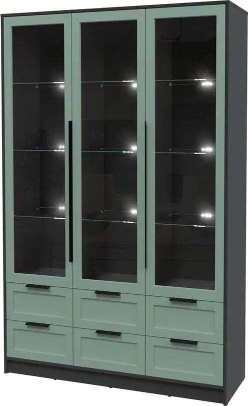 

Шкаф-витрина Интерлиния Концепт Тренд КТ-ШВ3 с подсветкой (антрацит/мята)