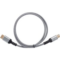 Кабель AOPEN ACG630-1 DisplayPort - DisplayPort (1 м, серый/черный)