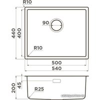 Кухонная мойка Omoikiri Tadzava 54-U/I-GM Ultra 4993267 (вороненая сталь)