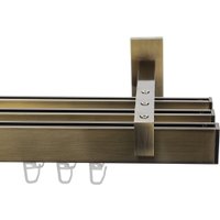 Карниз для штор Sundays Home Флэт Лайн Изи тройной (заглушка антик 3 м)