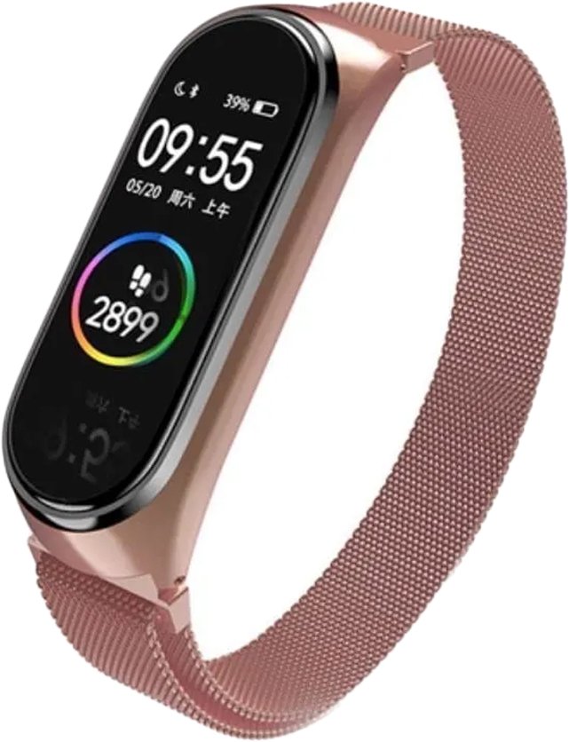 

Браслет KST Миланская петля для Xiaomi для Mi Band 5/6 (розовое золото)
