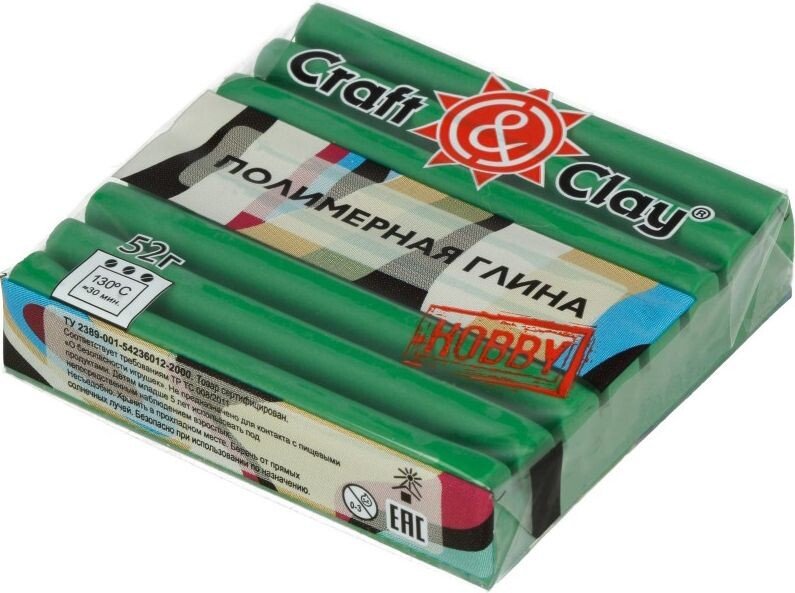 

Полимерная глина Craft&Clay полимерная глина CCH (52 г, 1022 травяной)
