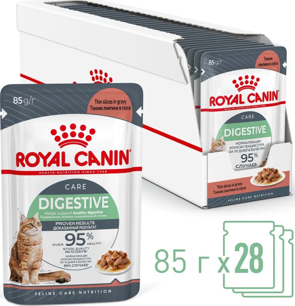 Пресервы Royal Canin Digest Sensitive in Gravy кусочки в соусе 12x85 г