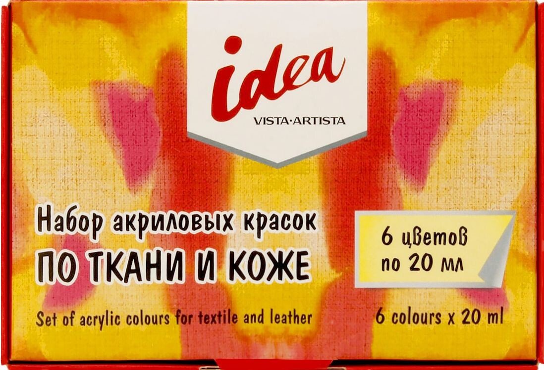 

Акриловая краска Vista-Artista idea по ткани и коже ITAS-06 (6 цв/20 мл)