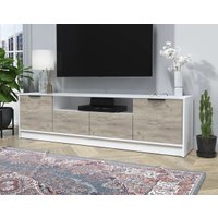 Тумба Интерлиния ТВ Концепт КТ-ТВ4-50 (дуб серый/белый платинум)