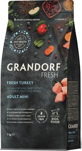 Сухой корм для собак Grandorf Fresh Adult Mini (с индейкой и бататом) 1 кг