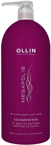 

Шампунь Ollin Professional Megapolis Shampoo с экстрактом черного риса 1 л