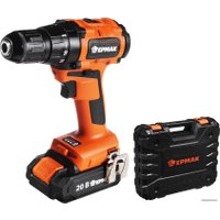 Ударная дрель-шуруповерт Ермак 693-016 (с 1-им АКБ, кейс, набор оснастки)