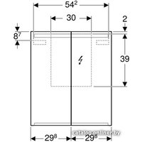  Geberit Шкаф с зеркалом Option 60 500.582.00.1