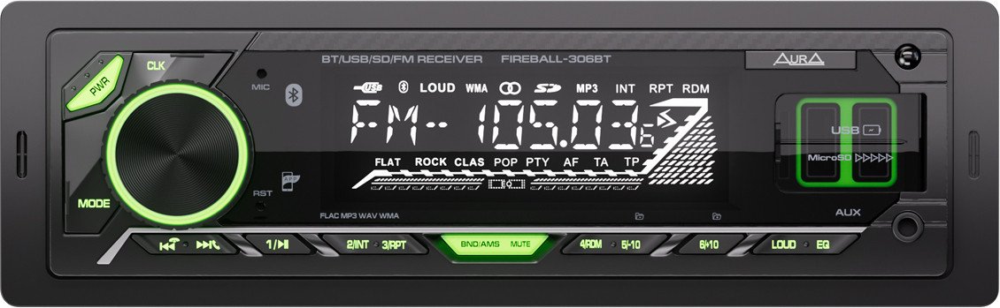 

USB-магнитола Aura Fireball-306BT