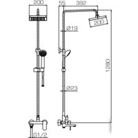 Душевая система  Bravat Opal F6 F6125183CP-A1