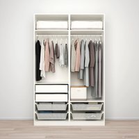 Шкаф-купе Ikea Пакс/Хокксунд 593.958.82 (белый/глянцевый светло-бежевый)