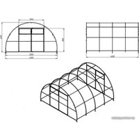 Теплица ComfortProm 40x20/1 6x4 м (двухстворчатая, 3 мм поликарбонат)