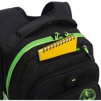 Школьный рюкзак Grizzly RB-450-3f (черный/салатовый)