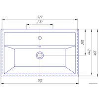 Умывальник Kirovit Гранд 75.5x46.5