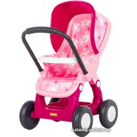 Коляска для кукол Полесье прогулочная 4-х колесная №2 48158 (розовый/светло-розовый)