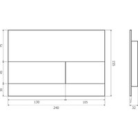 Панель смыва Axus 097TG Super Slim (золото)