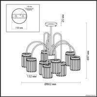 Подвесная люстра Odeon Light Vassa 4987/9C