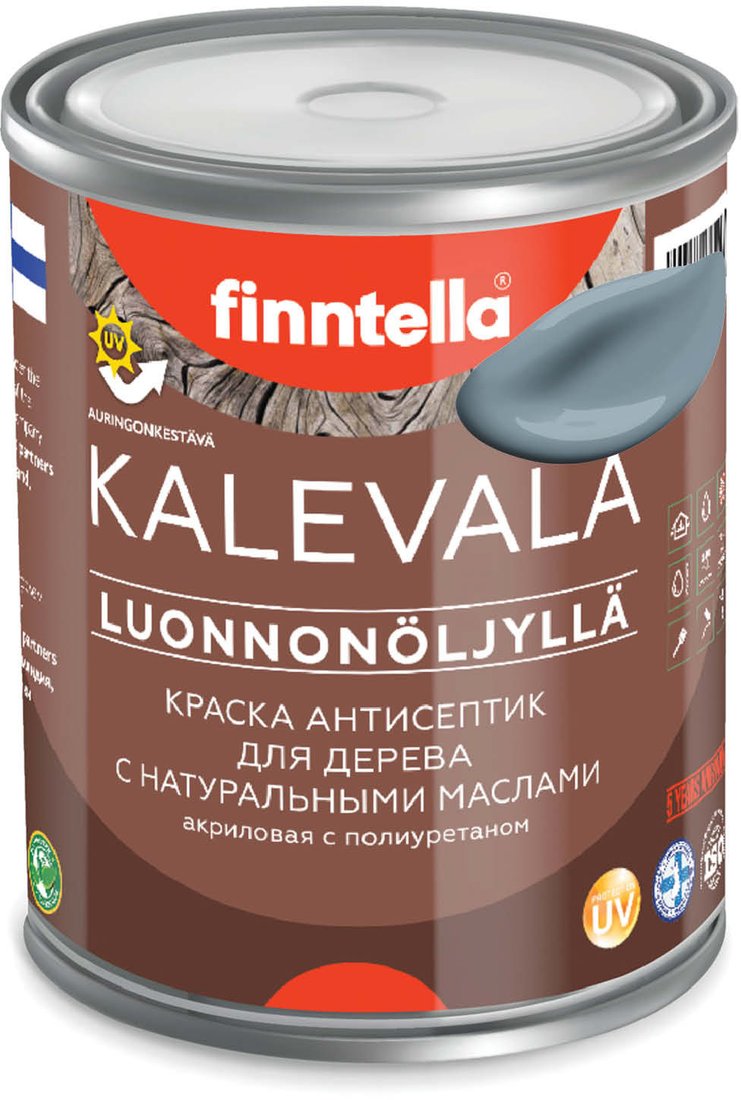 

Краска Finntella Kalevala Harmaa F-13-1-1-FL005 0.9 л (голубой/серый)