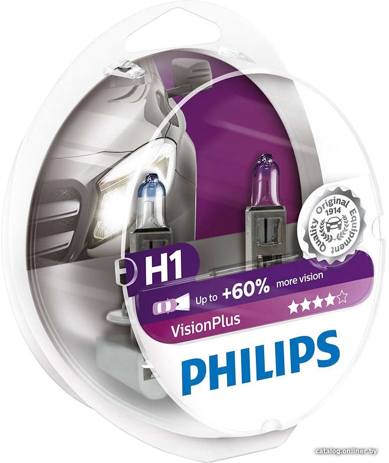 

Галогенная лампа Philips H1 VisionPlus 2шт