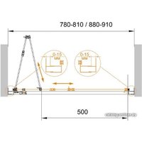 Душевая дверь Cezares Eco-O-BS-90-C-Cr