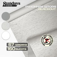 Рулонные шторы Sundays Home Оливия 67х160 с 2-мя направляющими LM-15 150см (лен)