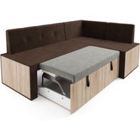 Угловой диван Мебель-АРС Таллин 191x83x121 (велюр молочный шоколад НВ-178 13)