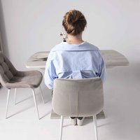 Стул Алвест AV 405 (бежевый бархат Confetti smoke/белый)