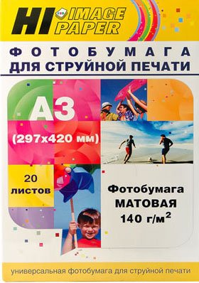 

Фотобумага Hi-Black Hi-Image Матовая A3 140 г/кв.м. 20 л [A21177]